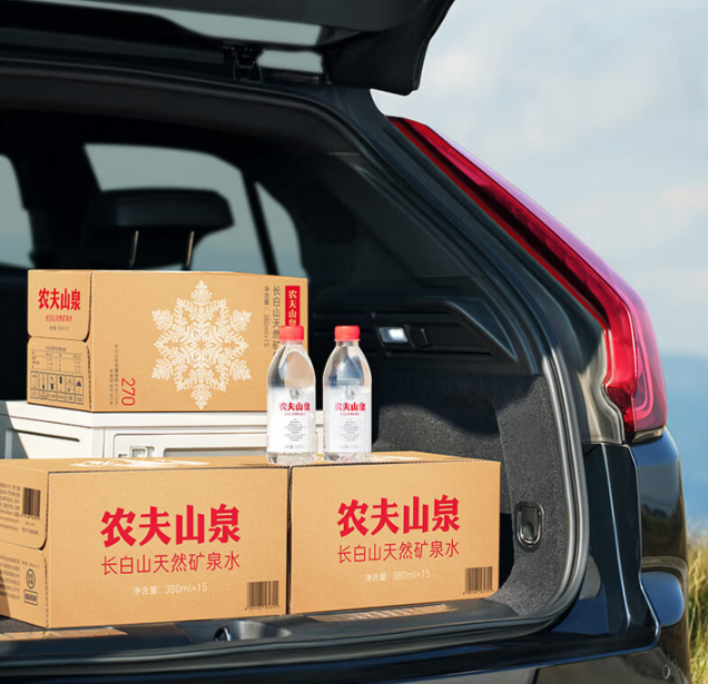 38 农夫山泉长白山天然矿泉水380ml*15瓶*2箱 领30-7劵 - 清风线报