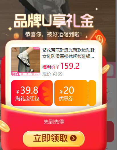 骆驼流光德训鞋 95元 - 86线报