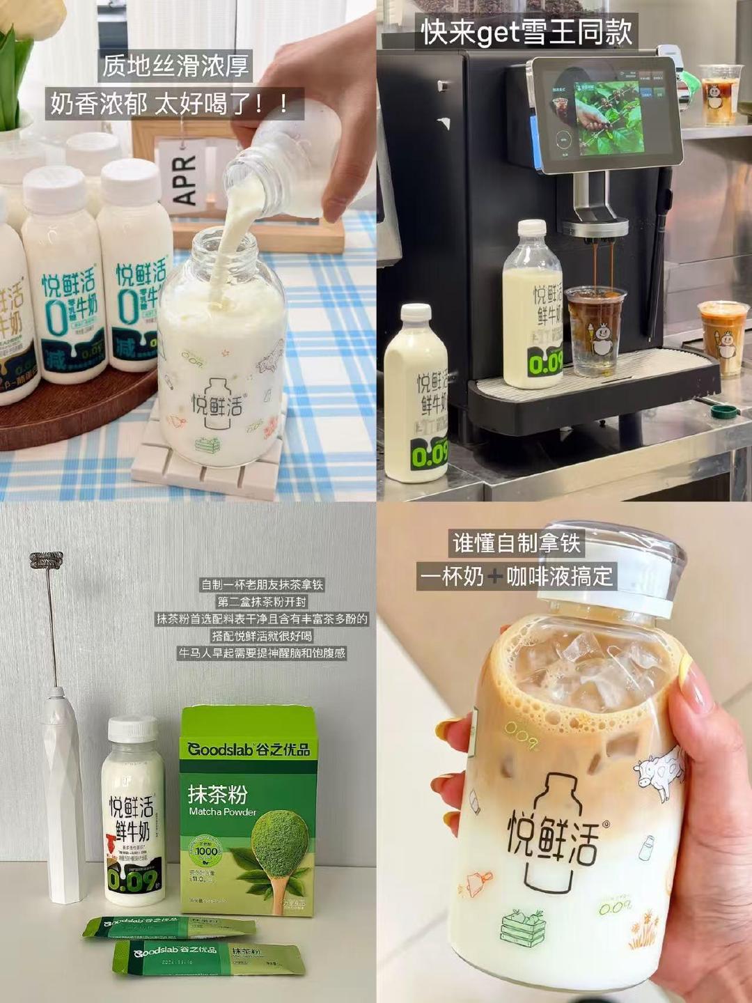 悦鲜活鲜牛奶6瓶组合 33元 - 线报酷