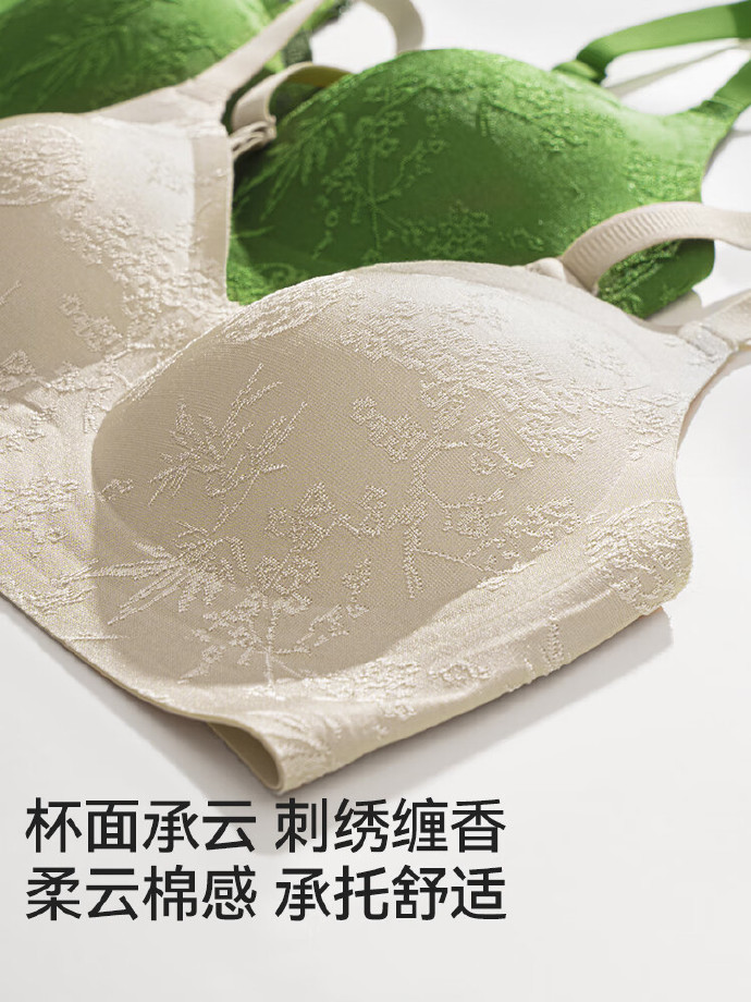 20点JD 24.50 都市丽人.浮雕新中式国风提花内衣 3D聚拢软支撑 - 86线报