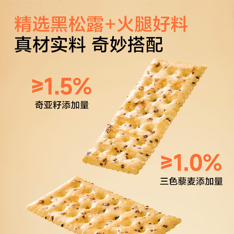 49.90/返10 1号会员店.黑松露火腿苏打饼干1.5kg 下单返10元超市卡 - 86线报