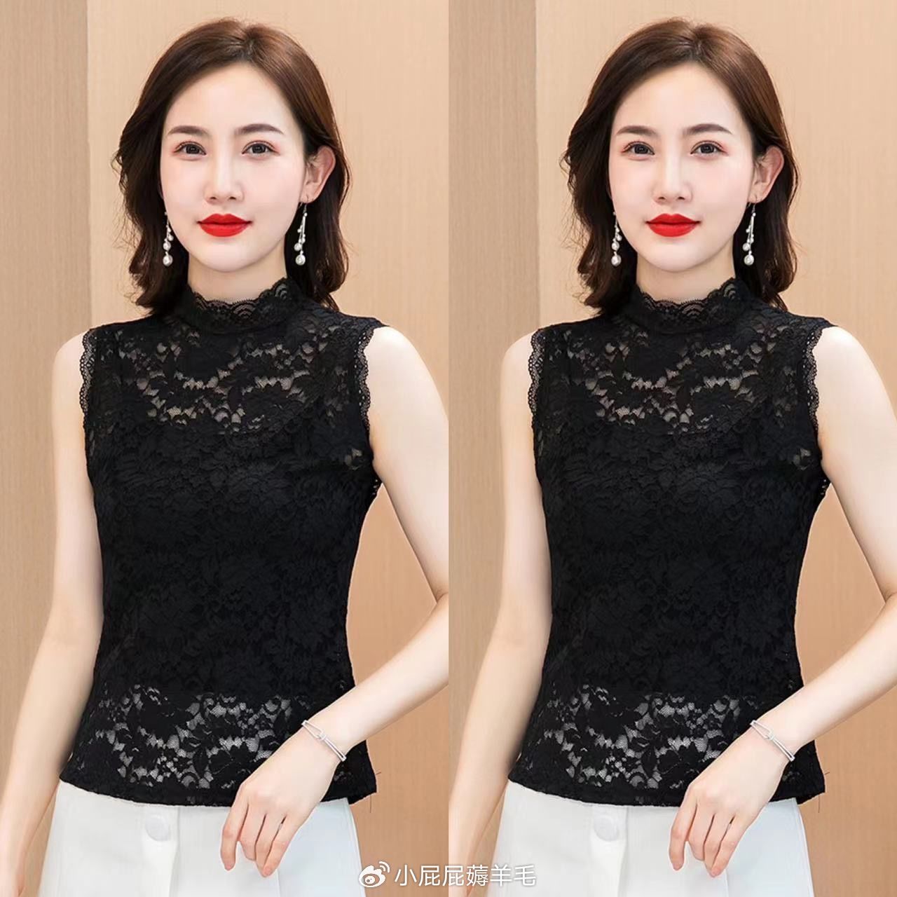 PDD假领子新款高档蕾丝花边背心无袖半高领薄款长款冬季假领子内搭 10.8元 - 线报酷
