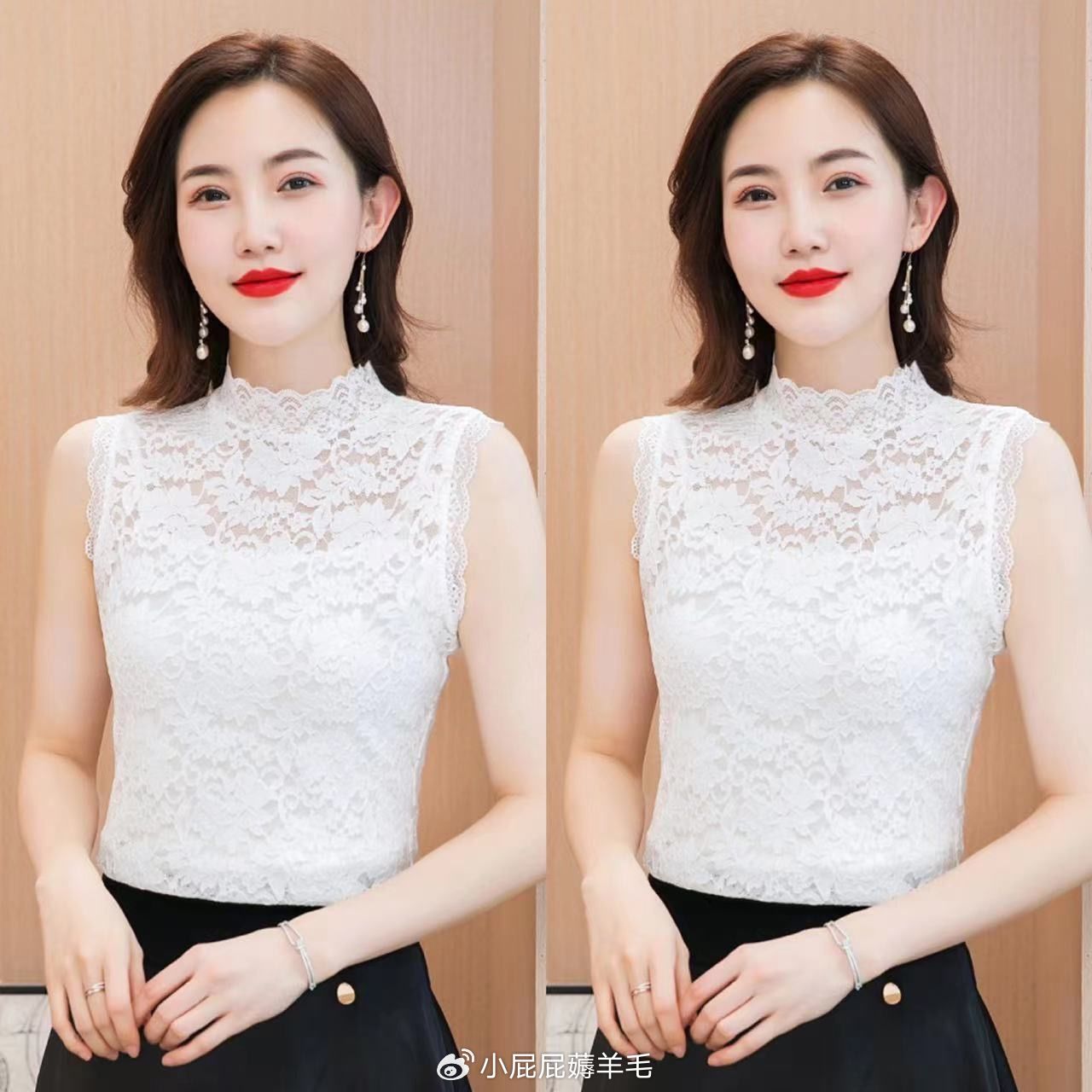 PDD假领子新款高档蕾丝花边背心无袖半高领薄款长款冬季假领子内搭 10.8元 - 线报酷