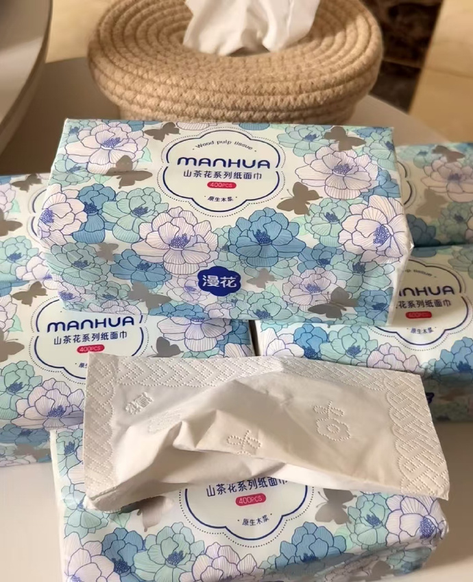 漫花山茶花大包抽纸5层400张*18包 26.9元 - 86线报