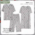 FENTENG CARE/芬腾可安 睡衣三件套 夏季 女士 短袖裤 睡裙 家居服 外穿套装 XXL