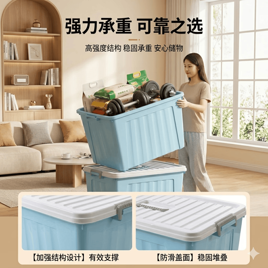 大容量收纳箱45*31.5*24.5cm 10.2元 - 线报酷