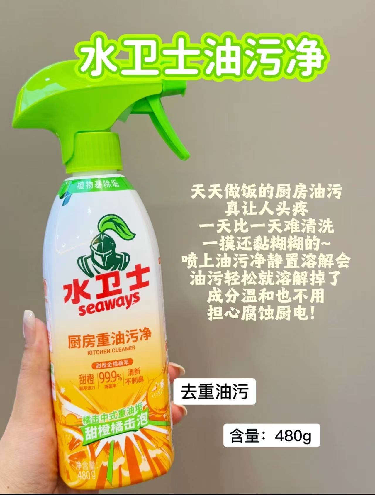水卫士油污净+赠百洁布 4.3元 - 86线报