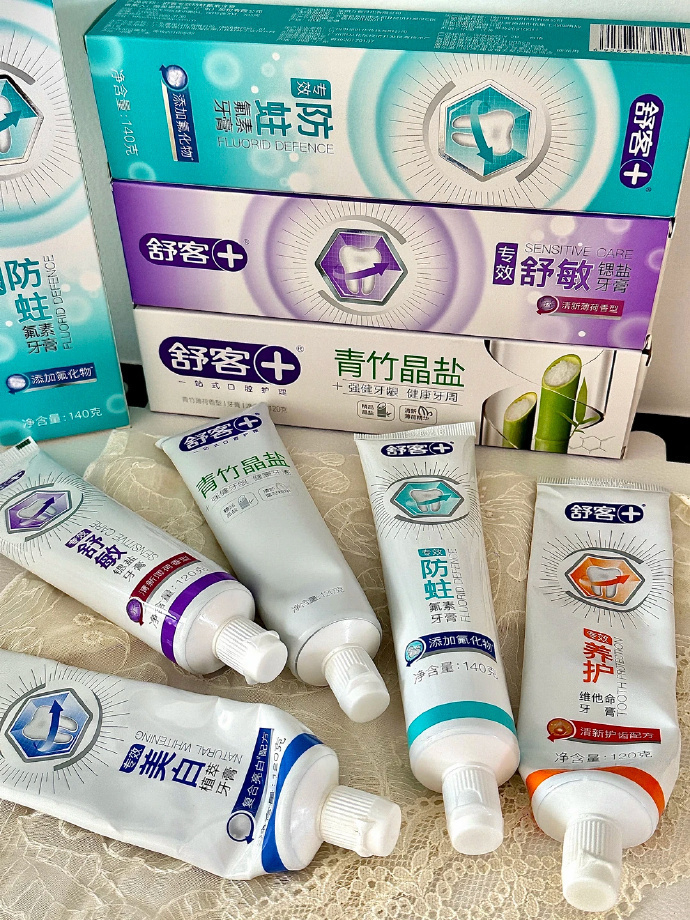 舒客防蛀固齿多效护理牙膏套装565g买1套赠1套到手10支 19.9元 - 86线报