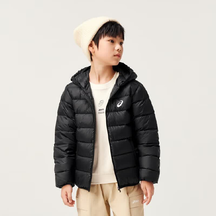 亚瑟士儿童保暖连帽轻薄羽绒服 119元 - 86线报