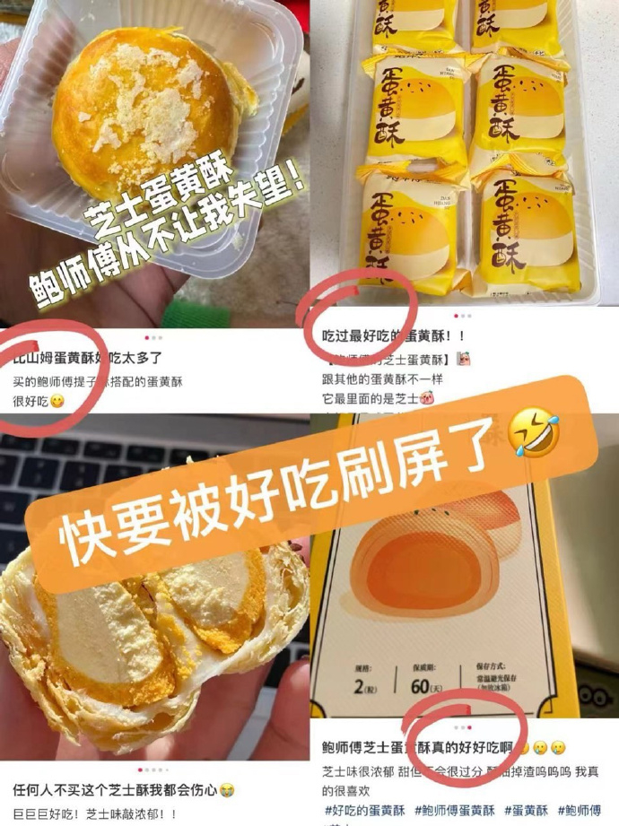 鲍师傅芝士蛋黄酥*6枚 26.9元 - 折送网