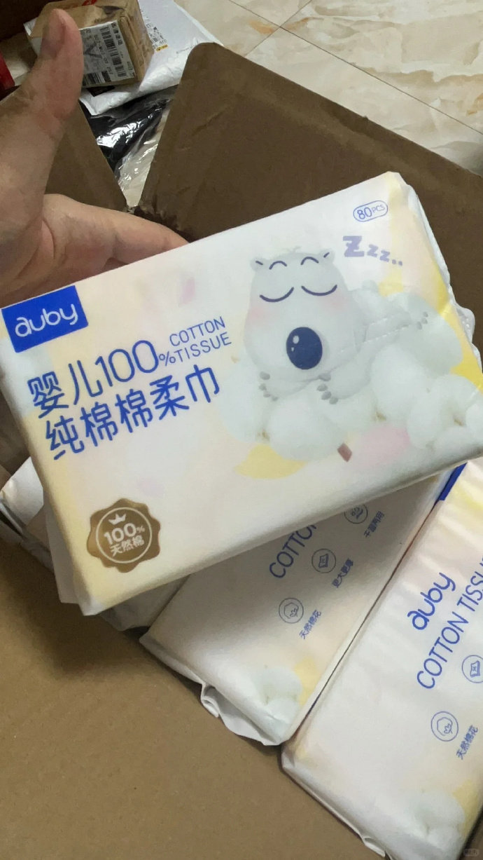 澳贝闭眼熊棉柔巾80抽*6包 35.9元 - 86线报