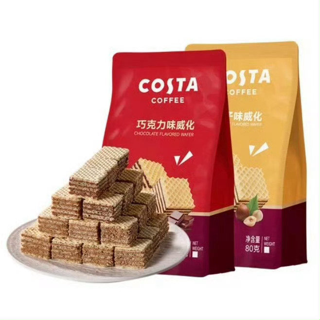 🔥21.3 COSTA 威化饼干 80g*3袋 酥脆威化+浓郁榛子巧克力夹心 - 清风线报