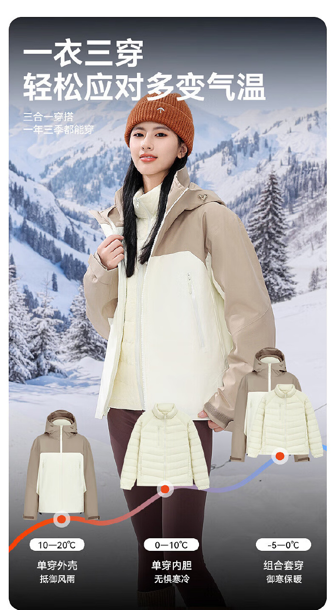 雪中飞鹅绒冲锋衣羽绒服 199元 - 86线报 雪中飞鹅绒冲锋衣羽绒服 199元 - 86线报