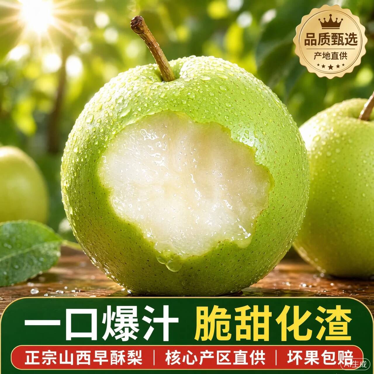 京世泽山西早酥梨净重4.5斤单果65mm+ 19.9元 - 线报酷