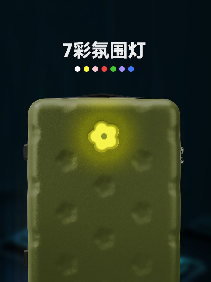 197.60 爱华仕.花朵行李箱20寸 小花朵是氛围灯 种颜色可调节的 - 86线报