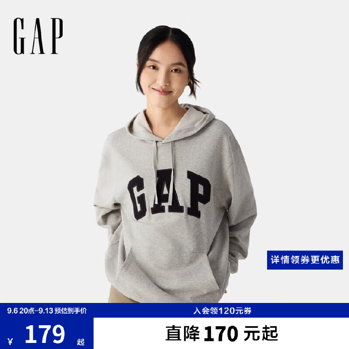 GAP logo印花长袖T恤 99元，GAP贴布绣logo连帽衫 139元 - 清风线报