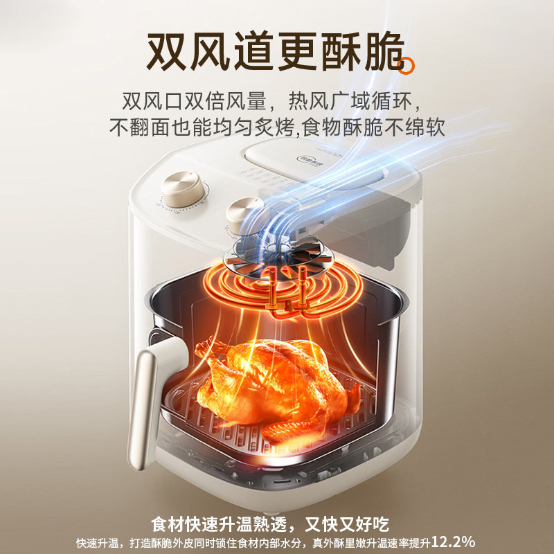 九阳升级0氟钛瓷可视款空气炸锅6L 102.09元 - 86线报 九阳升级0氟钛瓷可视款空气炸锅6L 102.09元 - 86线报