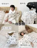 十月结晶 婴儿浴巾纱布大毛巾 连帽 90*90 图片 1