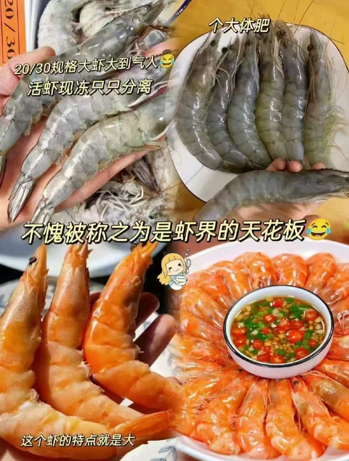 厄瓜多尔盐冻白虾15-18cm净重1500g 49元 - 86线报