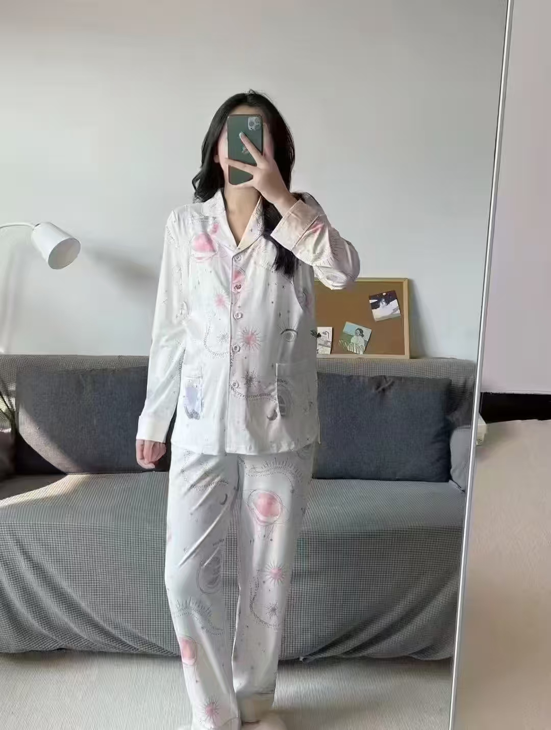 婧麒夏薄款纯棉家居服上衣+裤子 67元 - 86线报