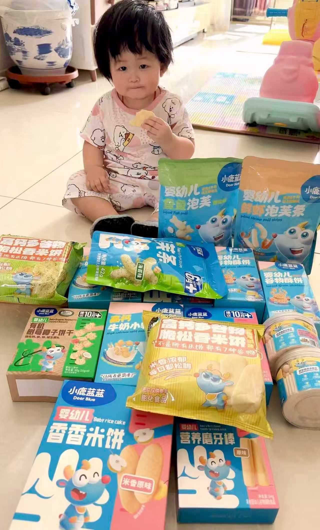 小鹿蓝蓝高钙小软饼198g拍2件 26.4元，小鹿蓝蓝鳕鱼松海苔卷108g拍3件 23.7元 - 86线报