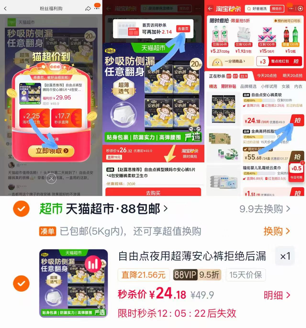 自由点安心安睡裤20条 24.1元 - 86线报 自由点安心安睡裤20条 24.1元 - 86线报
