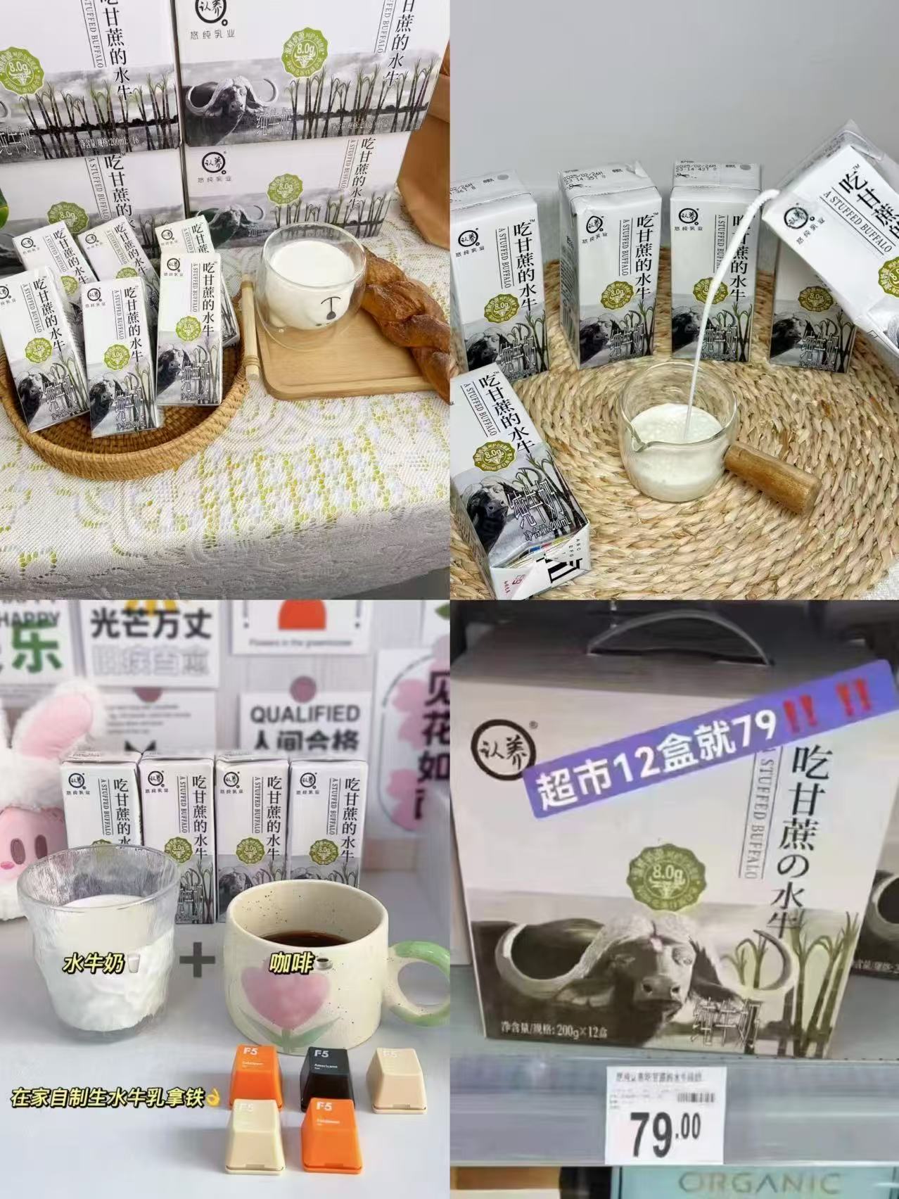 认养吃甘蔗的水牛奶180ml*10盒 29.9元 - 线报酷