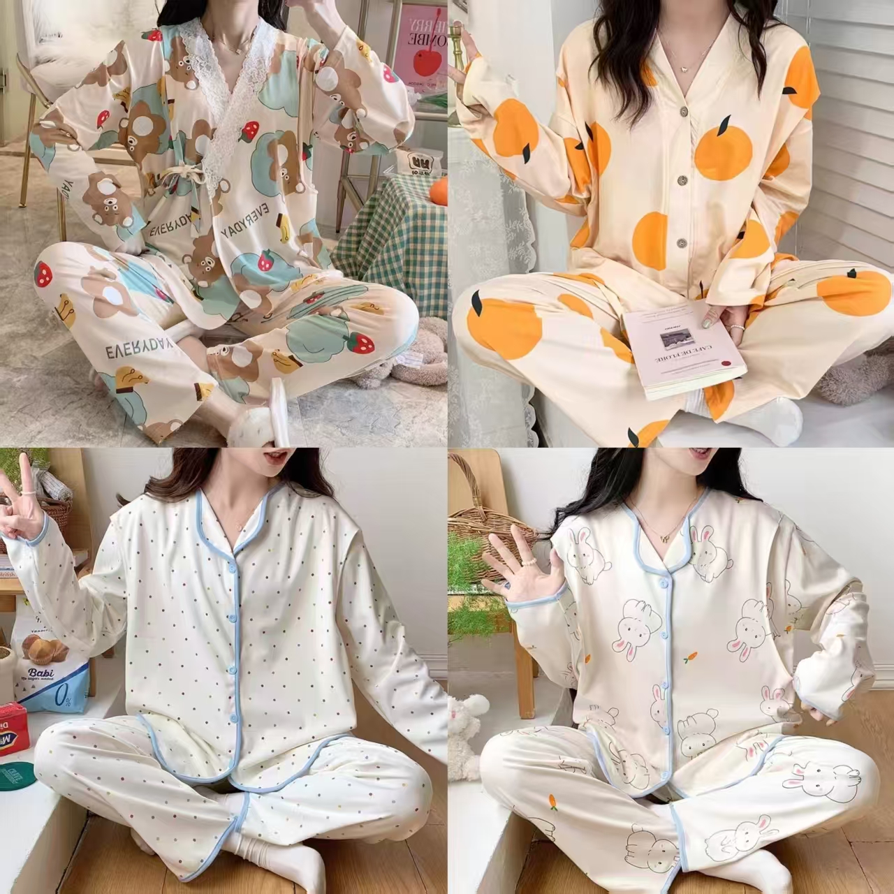ROVO纯棉月子服套装上衣+裤子 59.9元 - 86线报