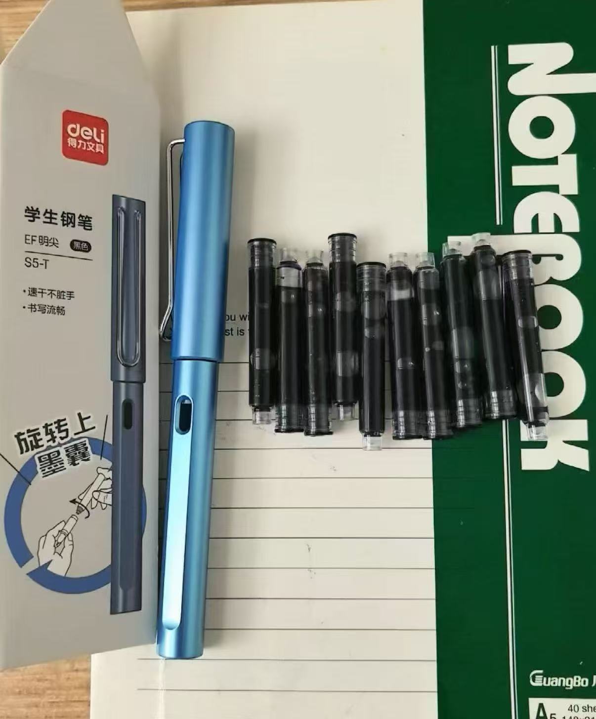 得力速干专用墨囊式钢笔 赠10支墨囊 5.9元 - 86线报
