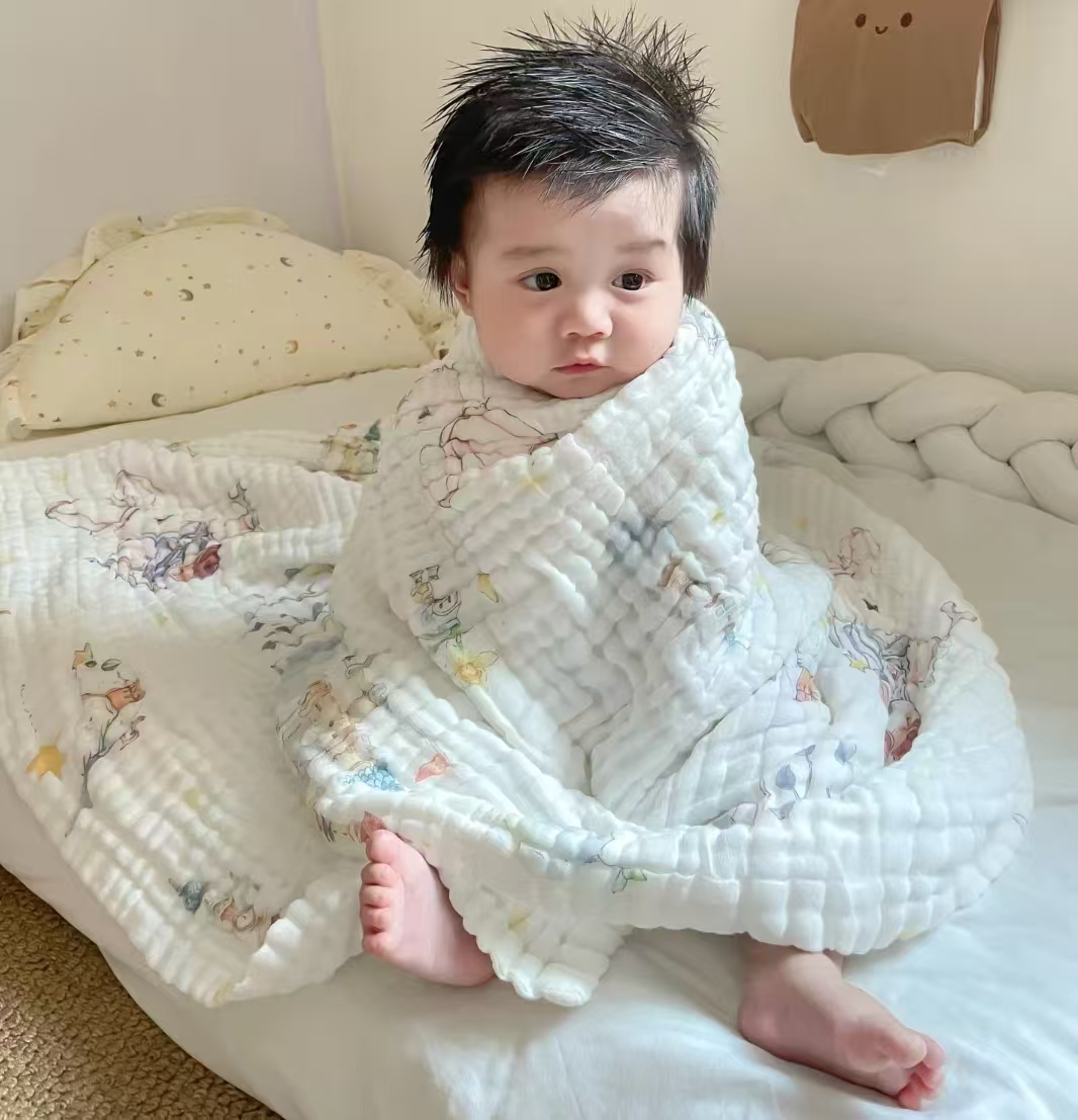 婧麒6层纱布浴巾110*110大尺寸 23.4元 - 86线报