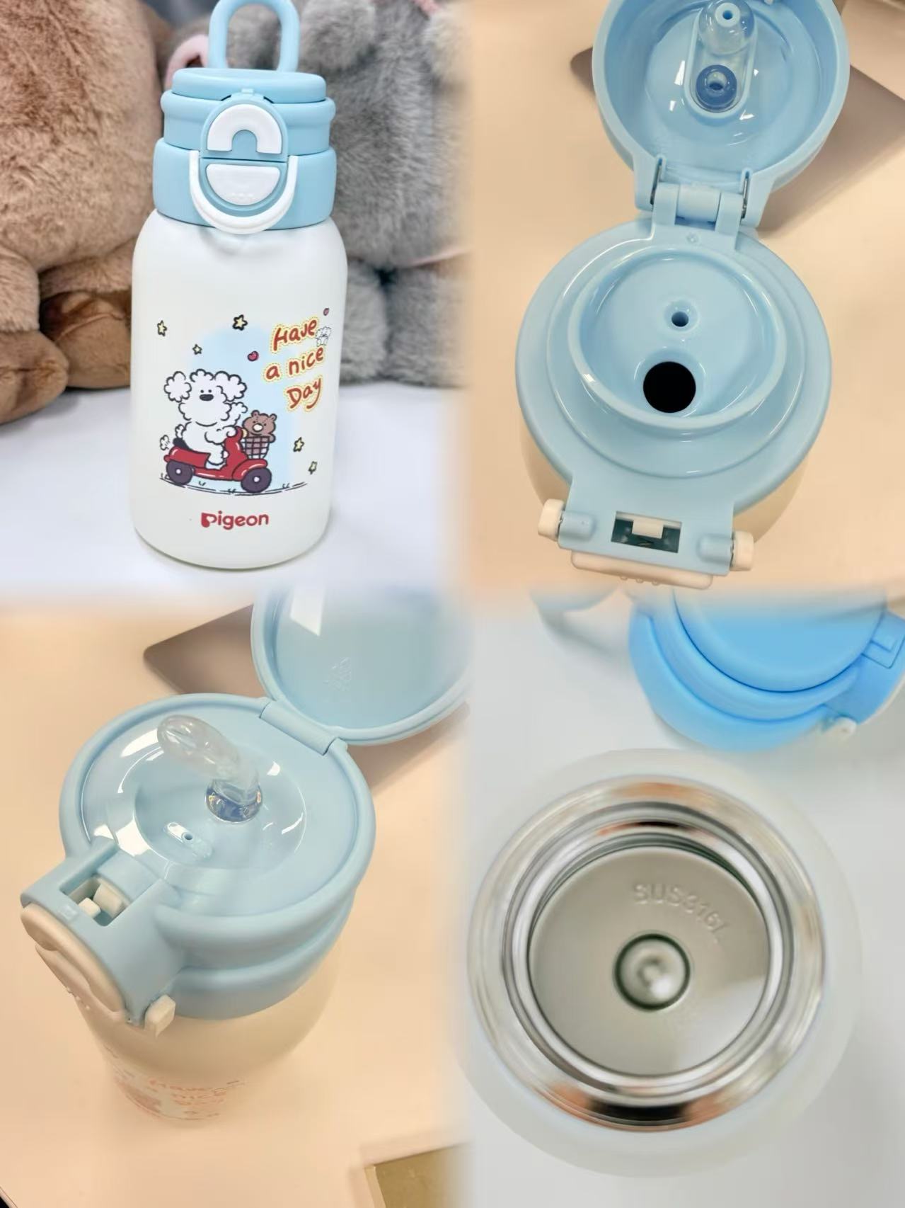 贝亲儿童双饮保温杯600ml 59.3元 - 86线报