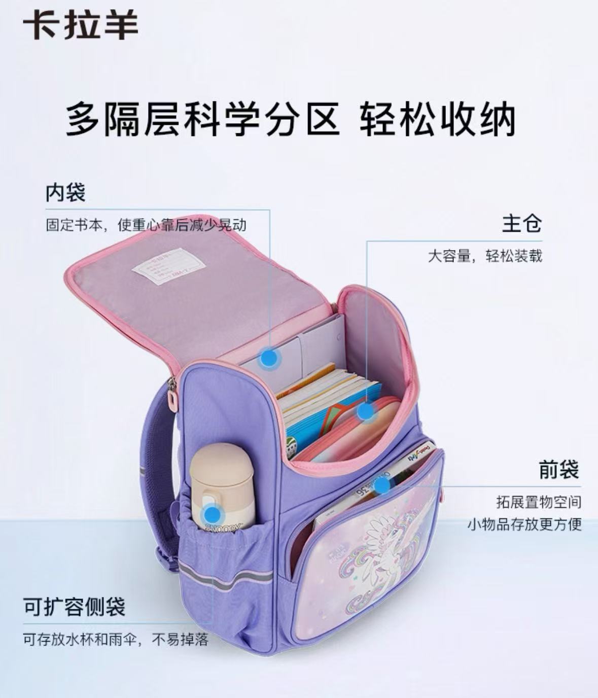卡拉羊小学生减负大嘴书包 104.7元 - 86线报