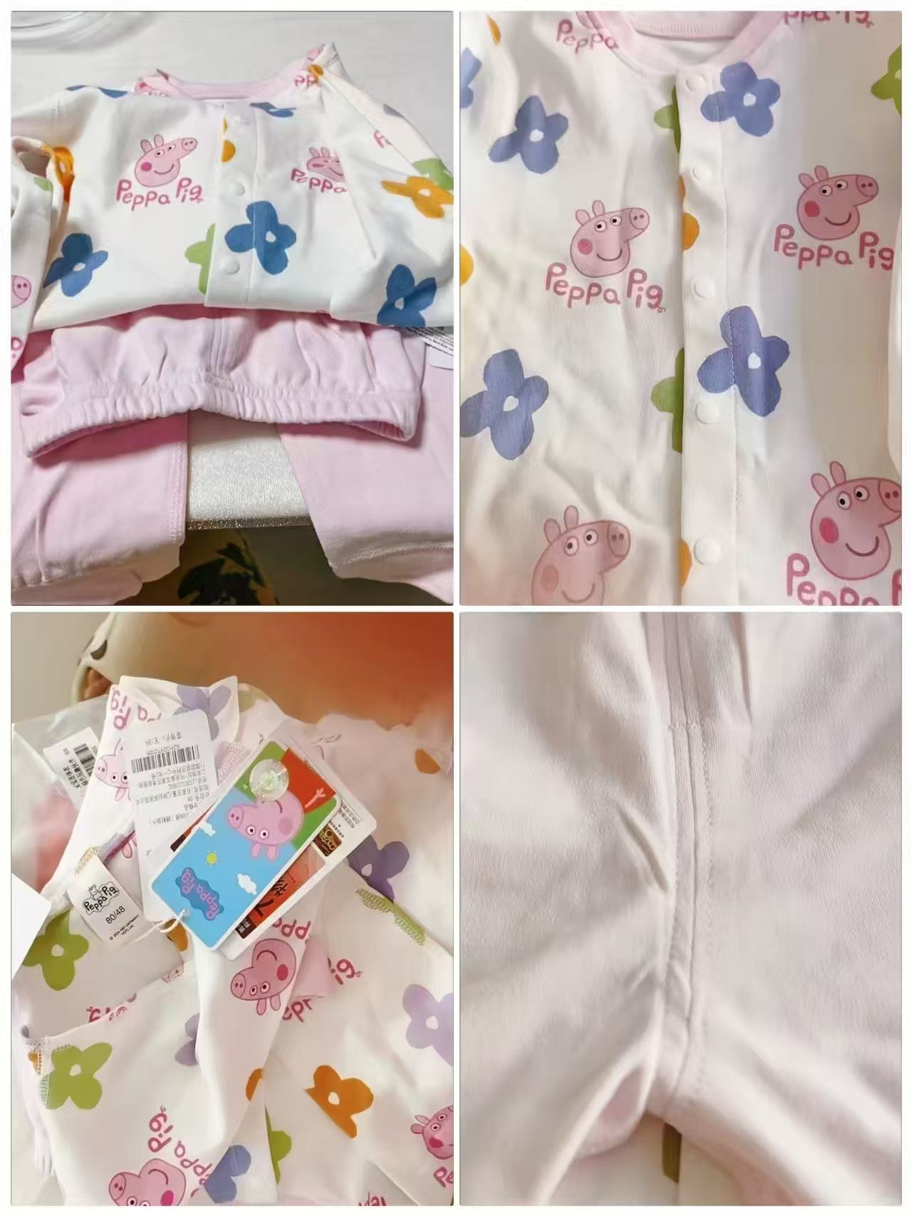 小猪佩奇儿童睡衣秋衣套装100%纯棉 25.9元 - 折送网