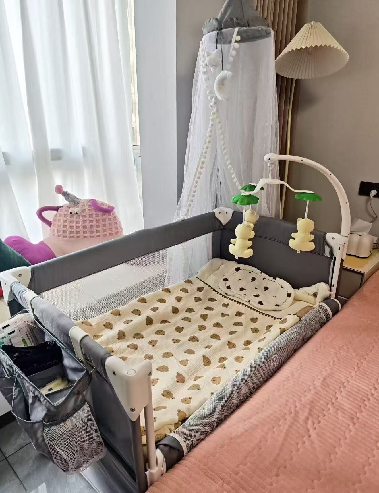 🔴coolbaby多功能拼接婴儿床 💰305🉐床+床垫+置物篮 - 86线报