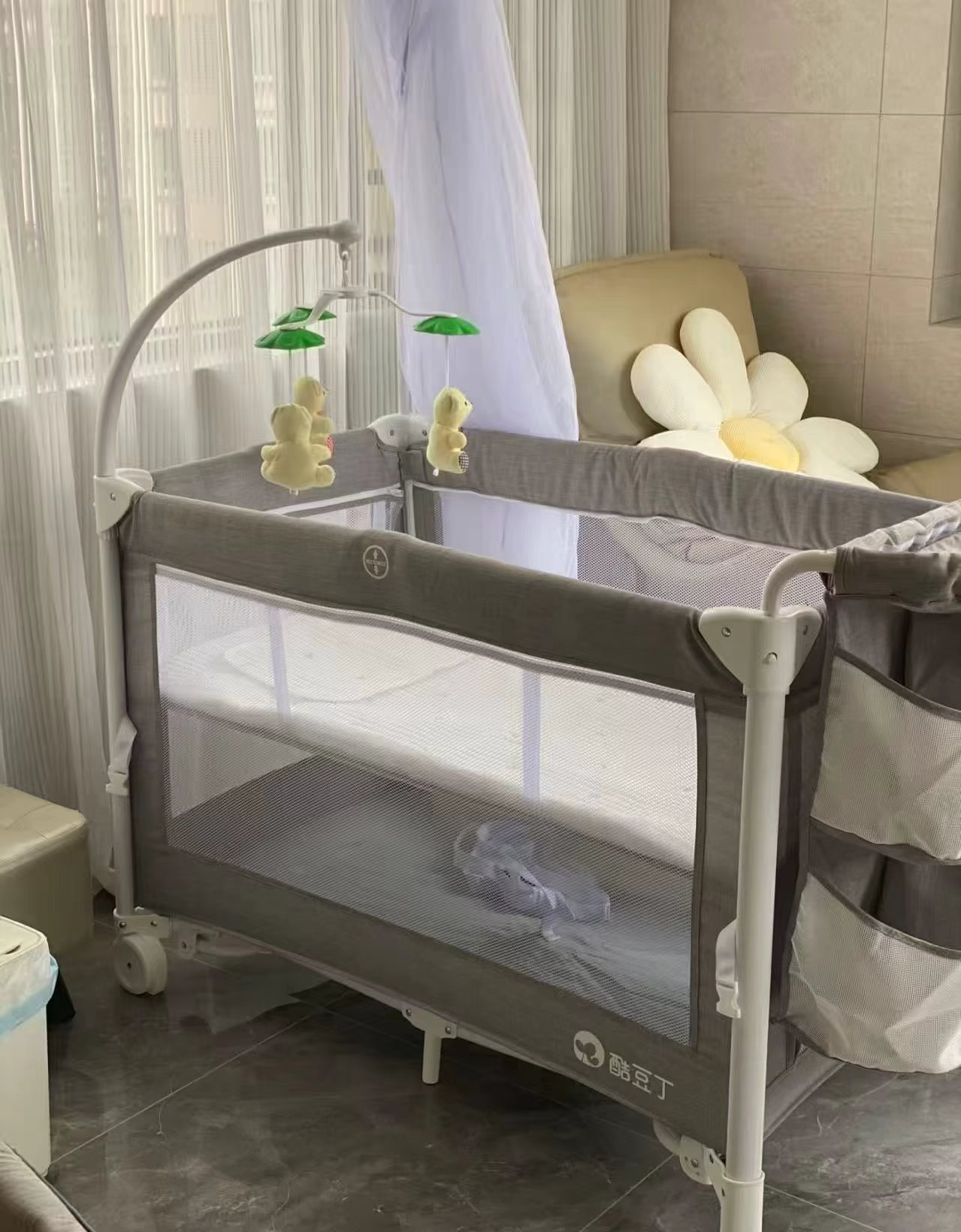 coolbaby折叠婴儿床裸床+折叠床垫+置物篮 309元 - 86线报
