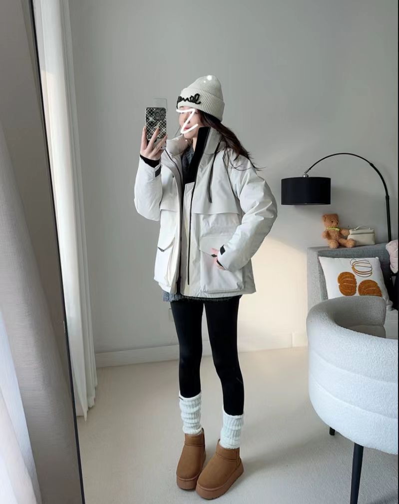 美力城鹅绒羽绒服短款 371元 - 折送网