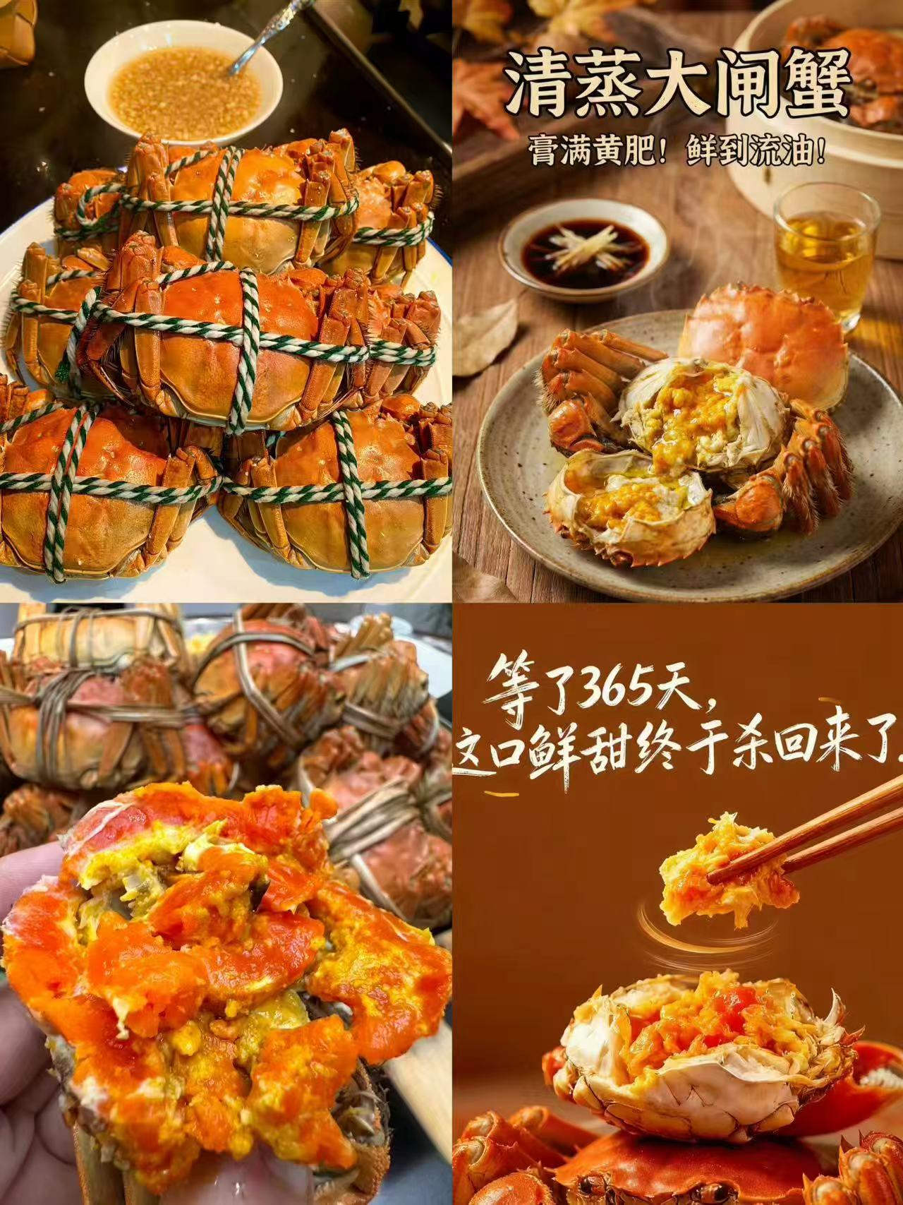 阳澄联合大闸蟹提貨卡8只装公3.5两+母2.5两4对共8只 146元 - 折送网