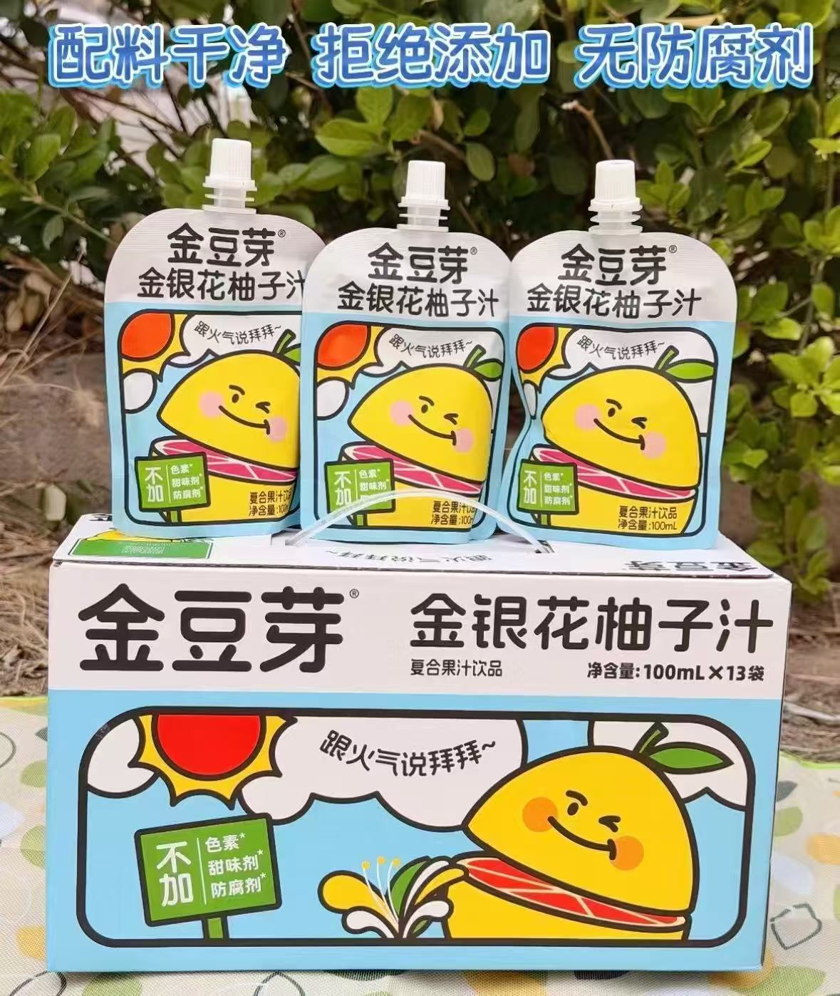 金豆芽金银花柚子汁礼盒 叠唫币100ml*13袋💰22‼️ - 86线报