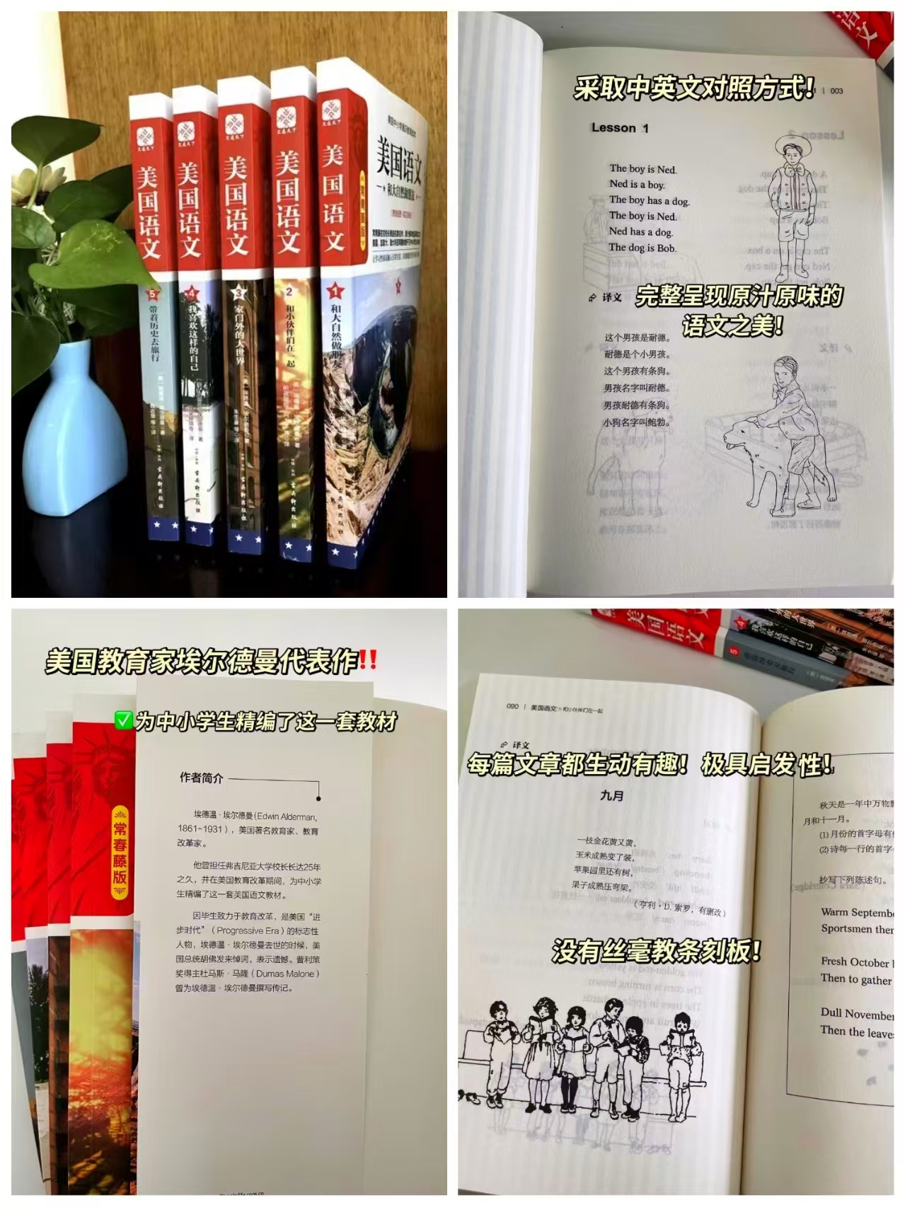 美国语文常青藤版英汉双语5册 45.9元 - 86线报