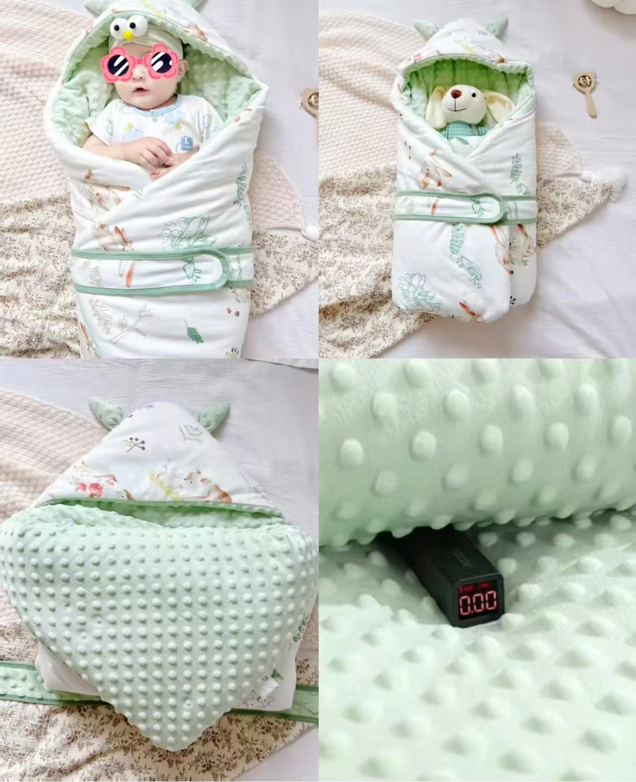 婧麒加厚3D豆豆绒包被90*90cm 51.9元 - 86线报