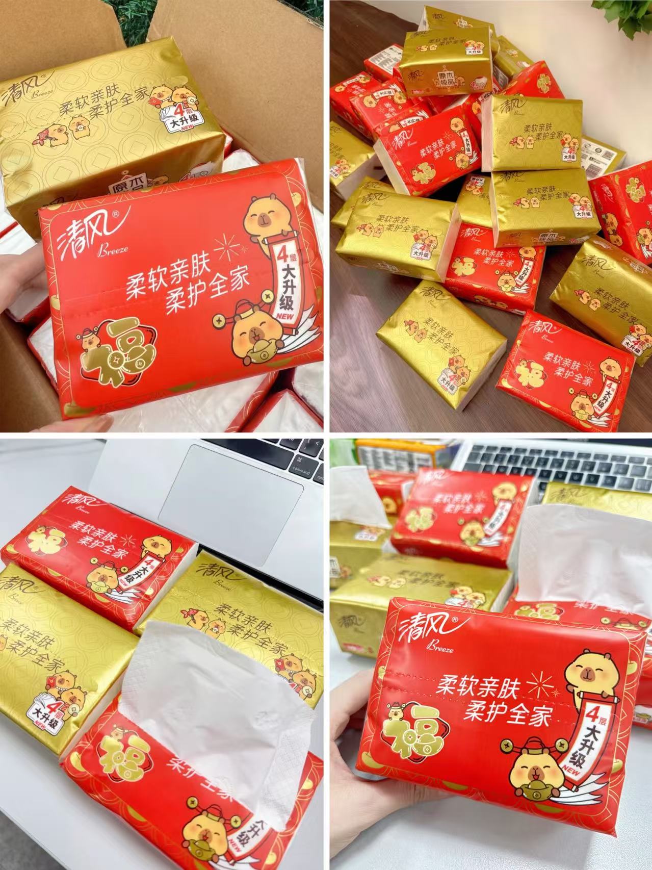 清风卡皮巴拉联名抽纸100抽*24包 25元 - 86线报