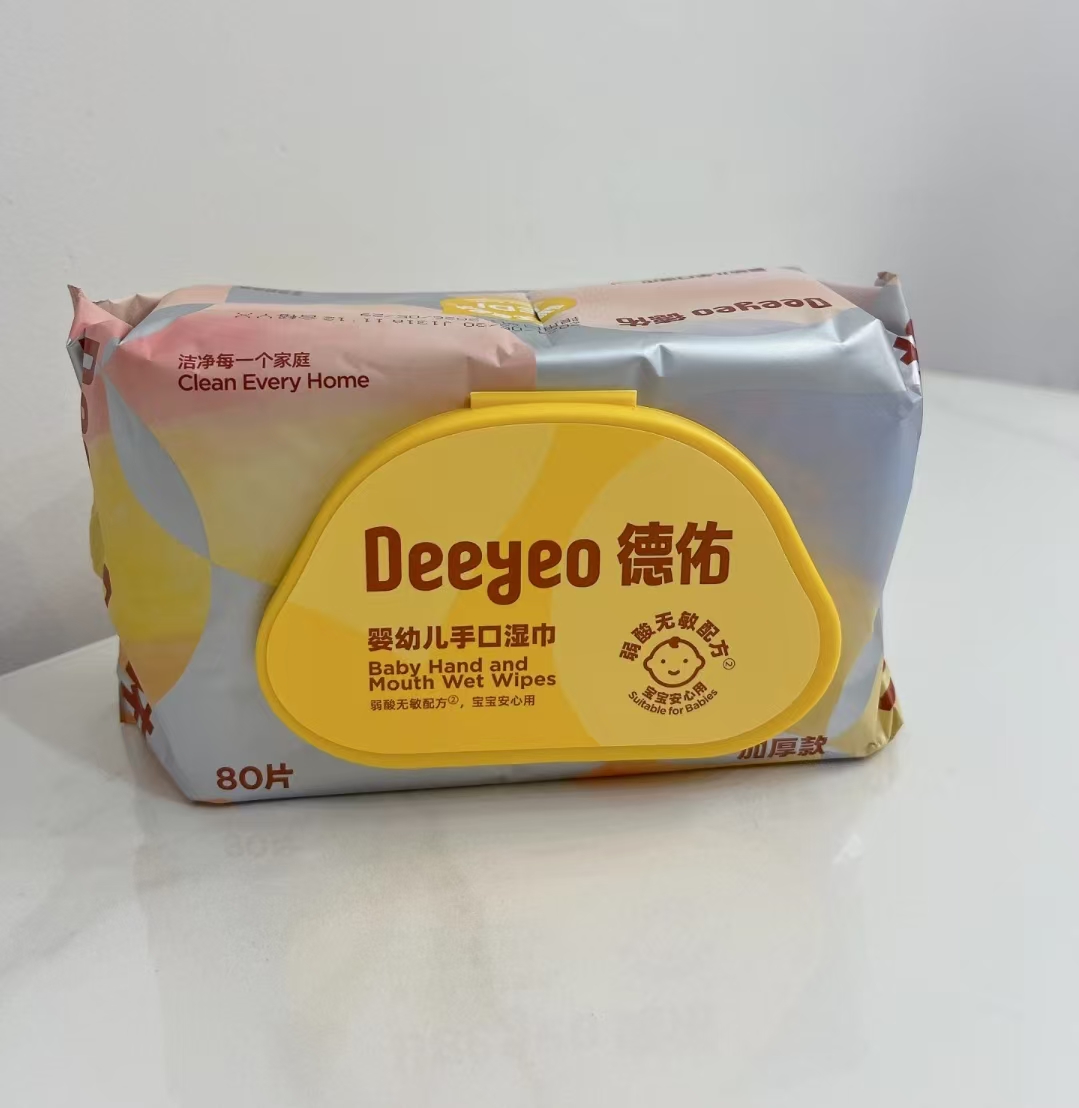 德佑婴儿手口湿巾加厚大包80抽×4包拍2发8包 3.9元 - 线报酷