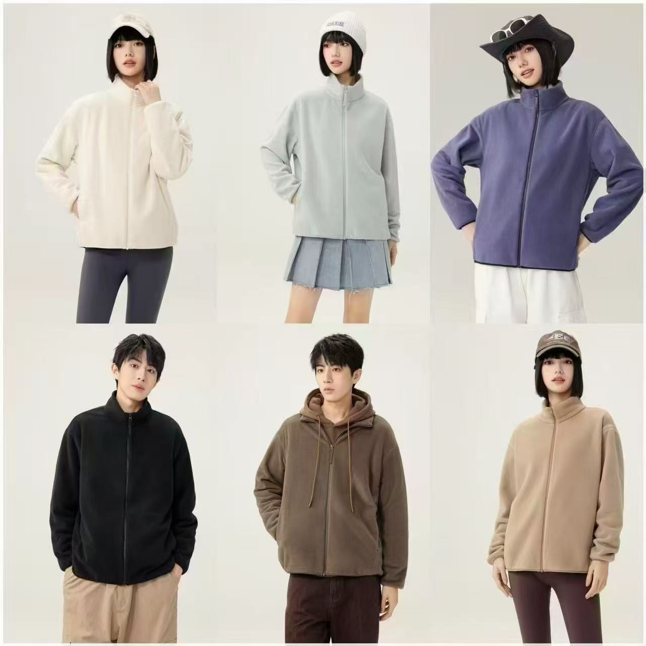 雪中飞春装男女情侣运动摇粒绒立领外套大码 39元 - 线报酷