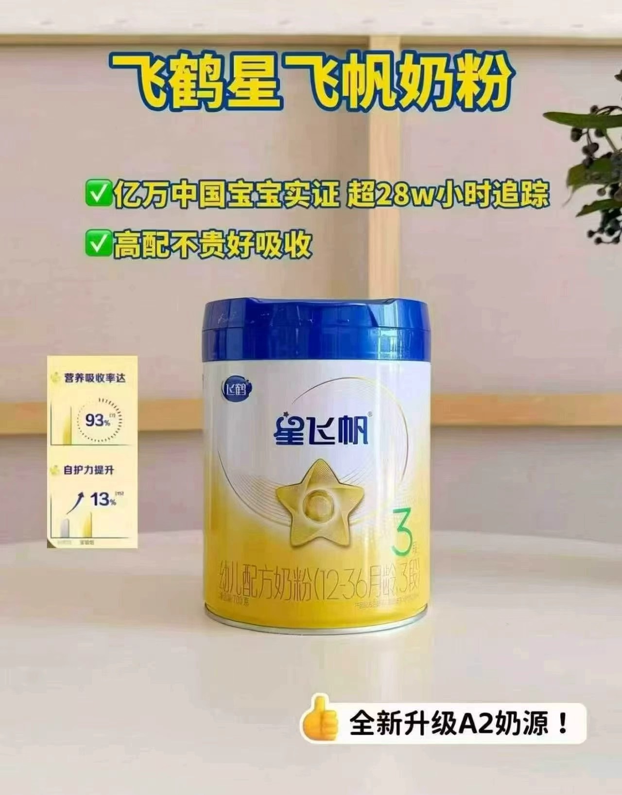 飞鹤星飞帆1段奶粉700g 6罐装 940元 - 线报酷