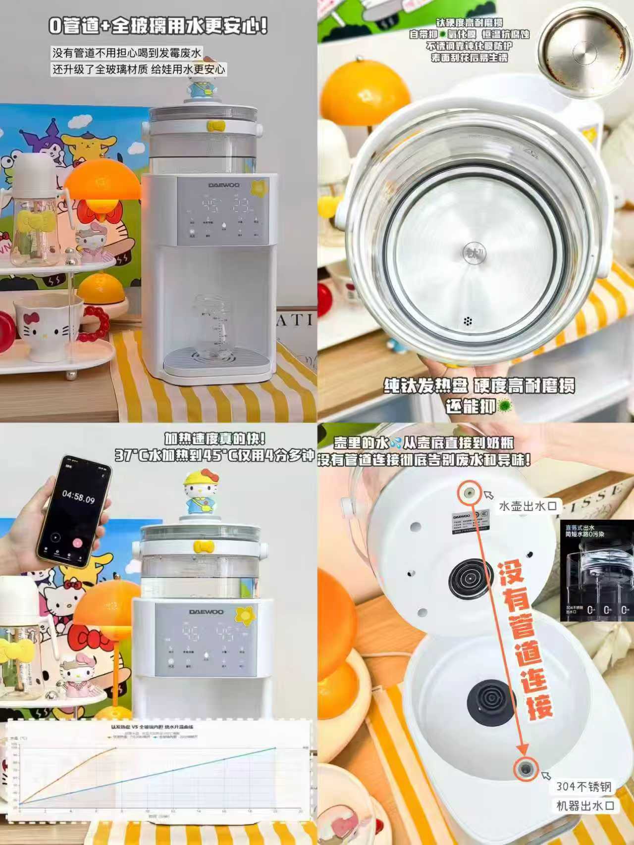 大宇纯钛智能泡奶机婴儿专用全自动定量出水电热水壶长效恒温2L大容量 393.5元 - 86线报