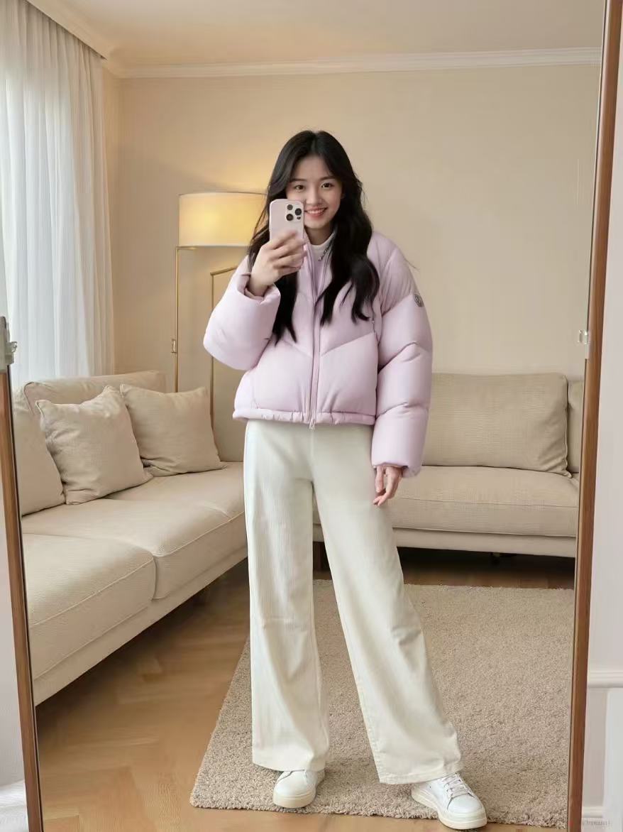 波司登奥莱冬厚羽绒服女短款宽松立领 299元 - 线报酷