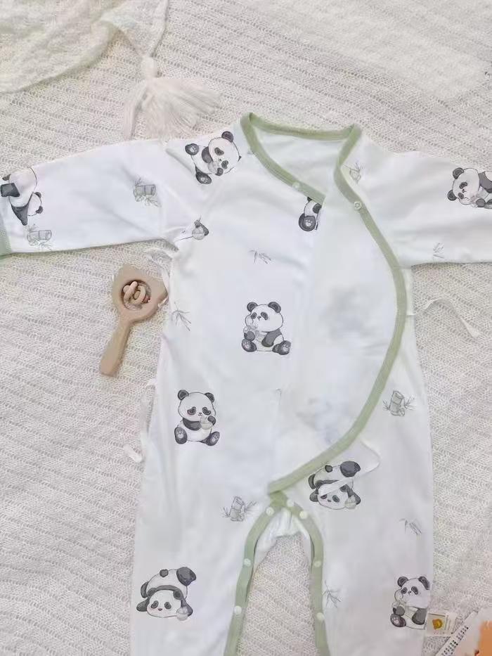 贝肽斯婴儿连体衣纯棉长袖睡衣小月龄宝宝衣服52~90cm 49.9元 - 86线报