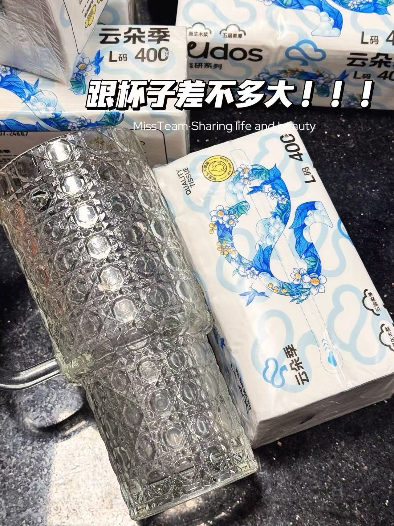云朵季L码抽纸家庭装500张×5包 7.9元 - 86线报