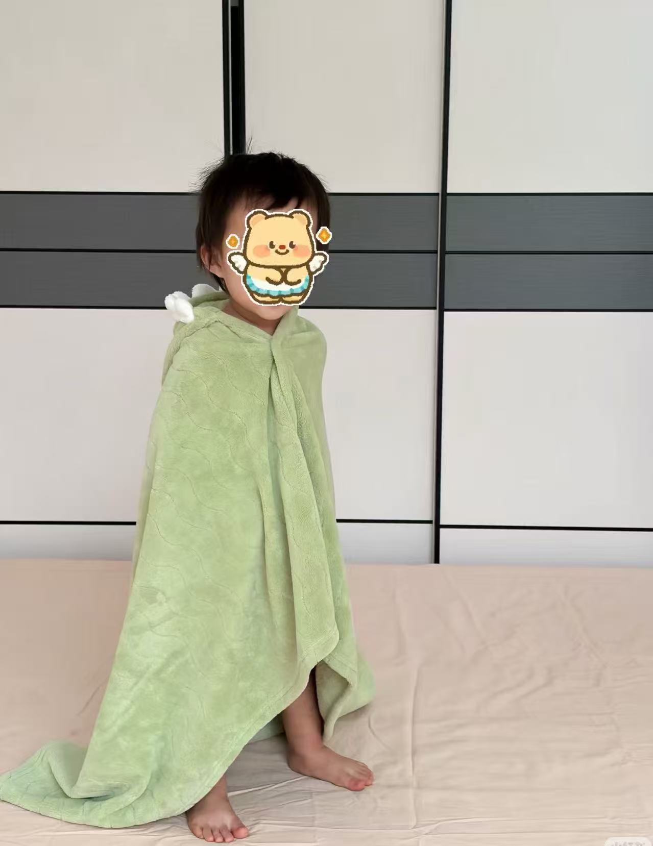 婧麒宝宝卡通连帽珊瑚绒浴巾大熊猫80x80cm 拍2件 46.8元 - 86线报