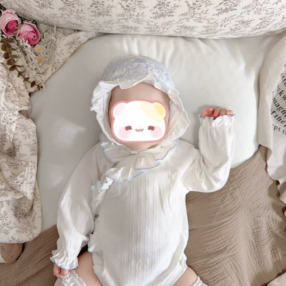 贝肽斯婴儿帽子胎脂皮小月龄护耳新生宝宝花边帽0-18个月可选 19.9元 - 86线报